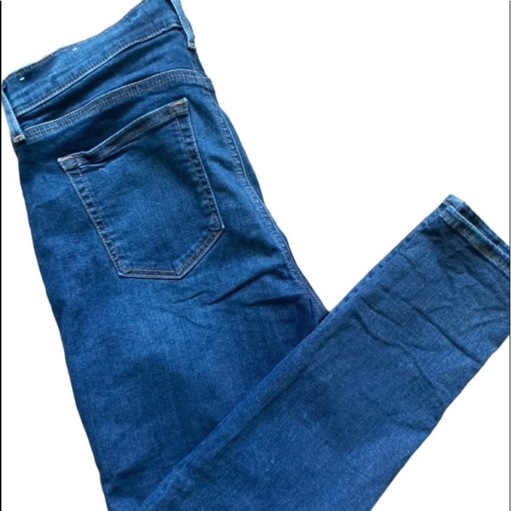 LOFT Mid Rise Skinny Jeans In Rich Dark Indigo Wash